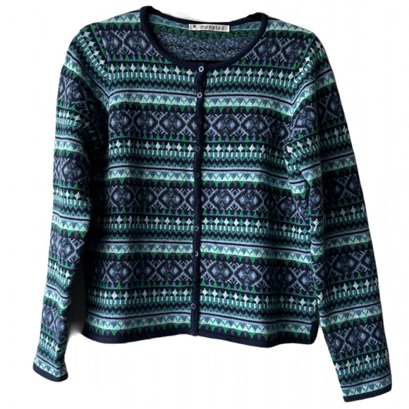 โ๏ธ MANSTED Fair Isle Wool Cardigan โ Nordic Cozyness! โ๏ธ - Picture 1 of 4